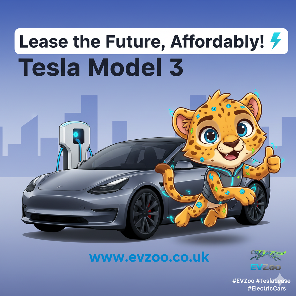 Sparky the Cheetah — Lease the Future, Affordably! Tesla Model 3